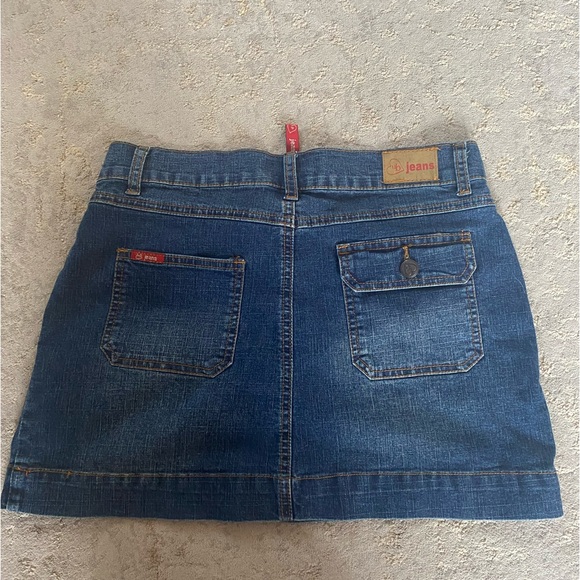 Low rise denim jean skirt - Picture 2 of 6